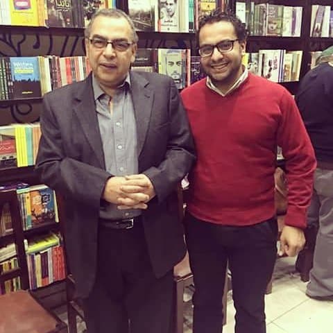 الكاتب أمير عاطف مع دكتور أحمد خالد توفيق
